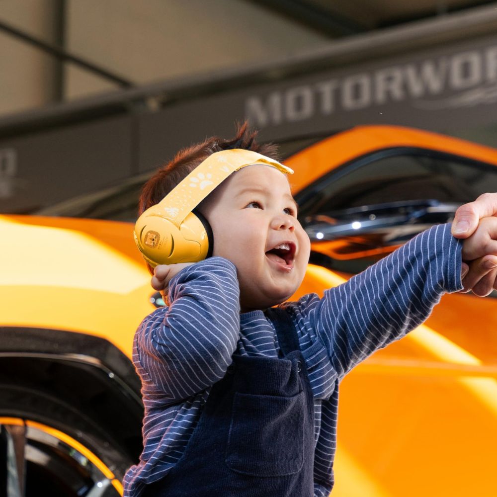 Schallwerk® Mini+ Ohrenschützer für Kleinkinder (Lion Yellow): Lärmschutz Kopfhörer für Baby, Kinder
