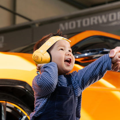 Schallwerk® Mini+ Ohrenschützer für Kleinkinder (Lion Yellow): Lärmschutz Kopfhörer für Baby, Kinder