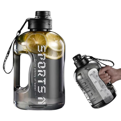 Große Sport-Wasserflasche mit Trageschlaufe für Fitness, Gym, Radfahren, Camping